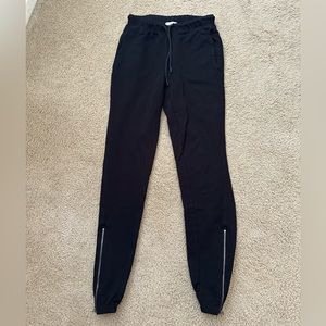 COTTON CITIZEN- black zip bottom sweatpants- Size XS